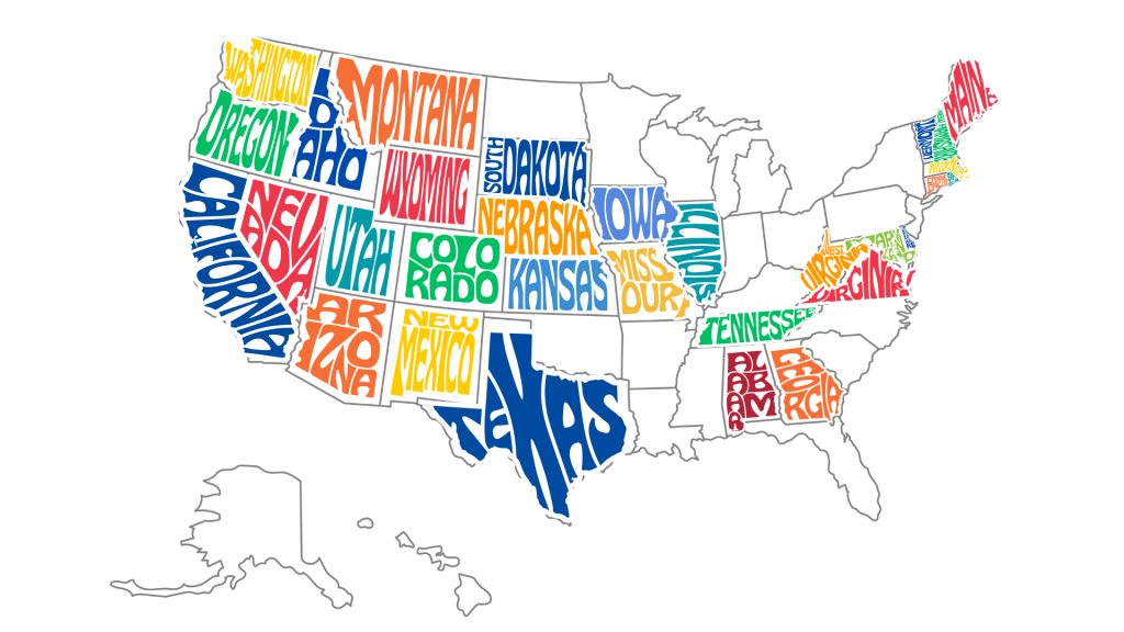 High 5 State Map